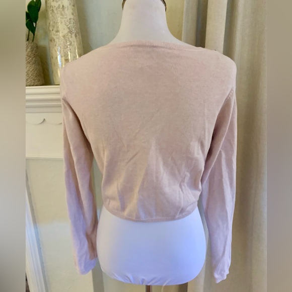 Sundance NWT pink and beaded cotton/cashmere cardigan size small - Picture 3 of 9